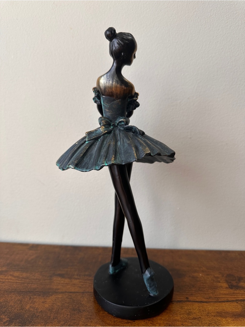 Bronze-Tone Ballerina Statue Decorative Figurine - Elegant Home Art - Picture 7 of 10